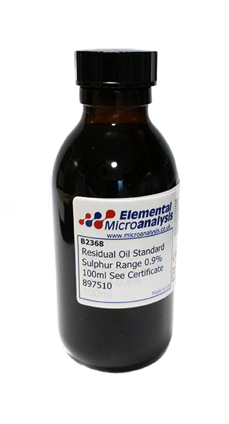 DISCONTINUED


Residual Oil Standard Sulphur Range 0.9%  100ml See Certificate 897510

Petroleum Distillates N.O.S 3 UN1268